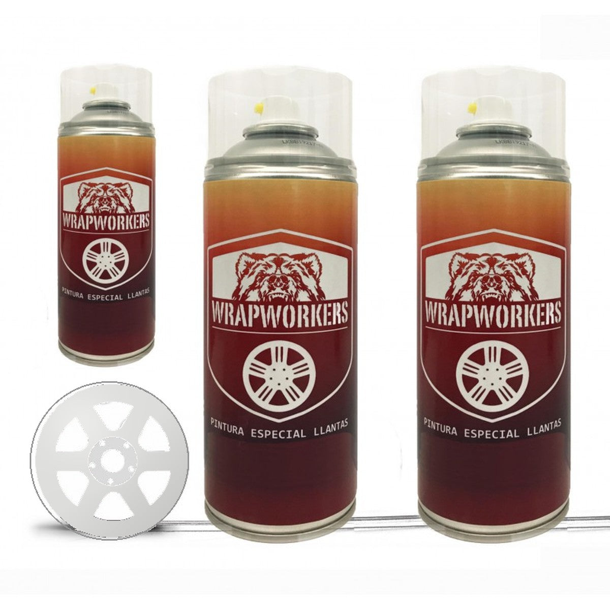 Kit vernice spray per cerchi · Bianco lucido