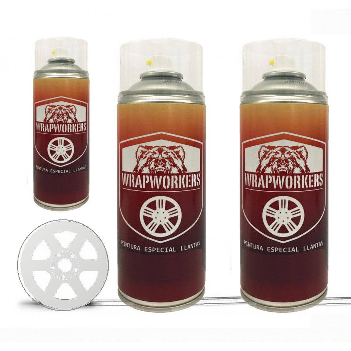 Kit vernice spray per cerchi · Bianco opaco