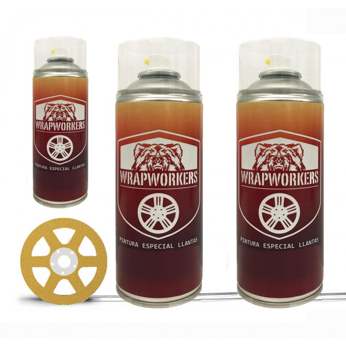 Kit vernice spray per cerchi · Oro opaco