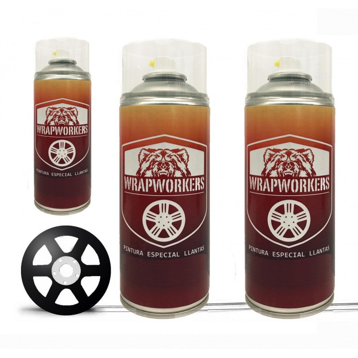 Kit vernice spray per cerchi · Nero lucido