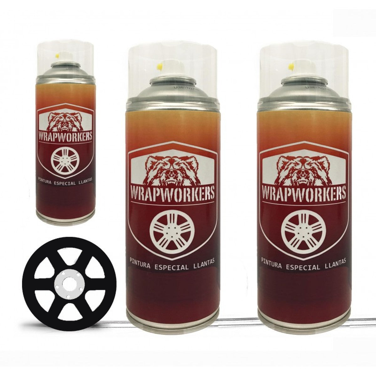 Kit vernice spray per cerchi · Nero opaco