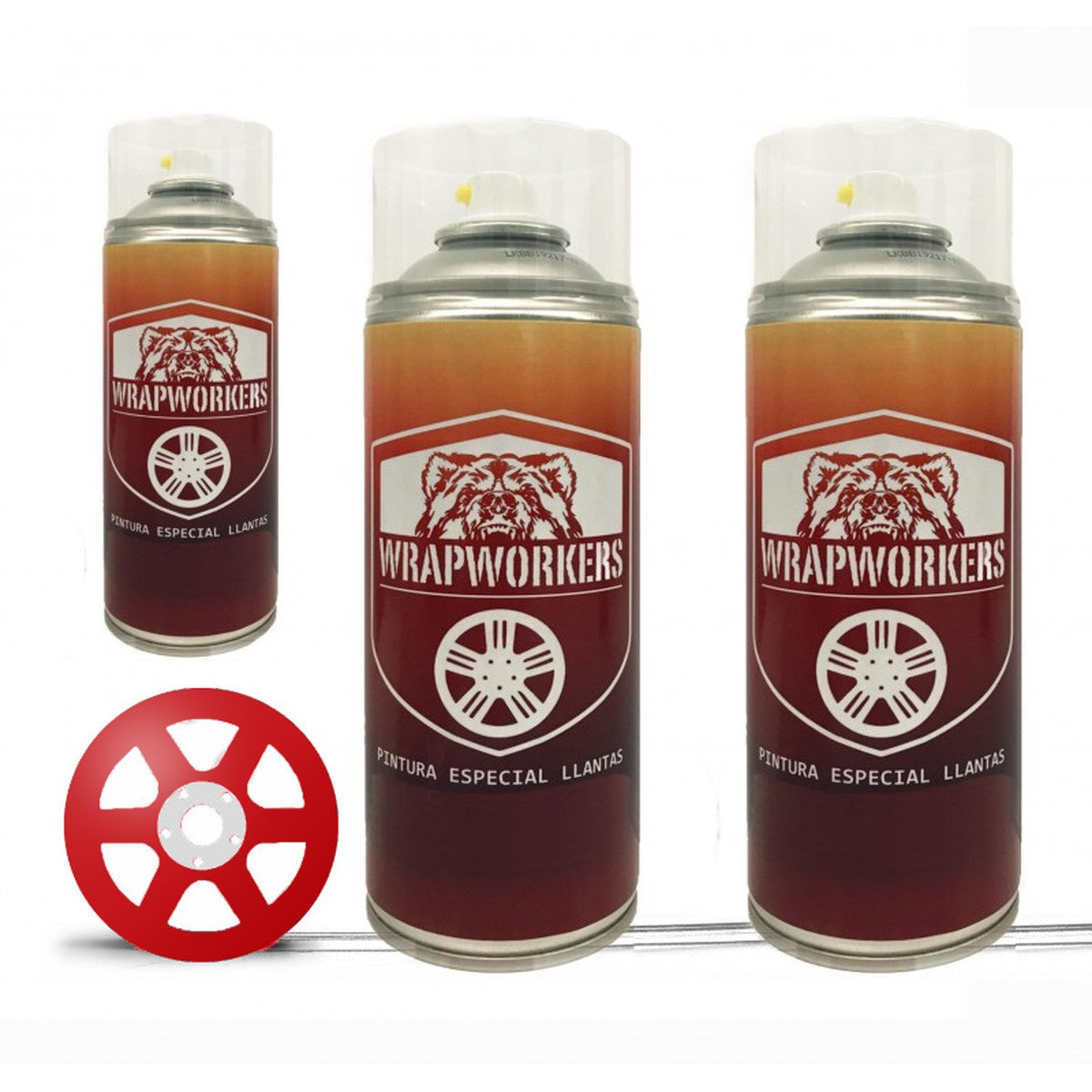 Kit vernice spray per cerchi · Rosso lucido