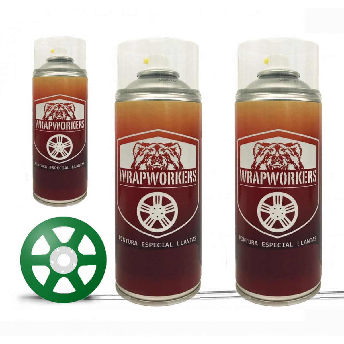 Kit vernice spray per cerchi · Verde lucido